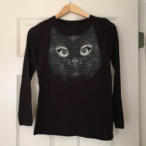 Spooky Cat Shirt (Glow in the dark eyes!)